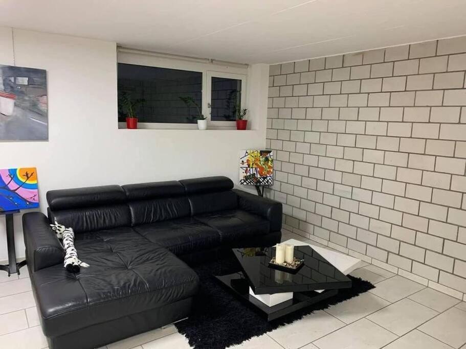 Basel - 5 Mins Away - Modern Basement Studio With Kitchen 35M2 In Muttenz Exteriör bild